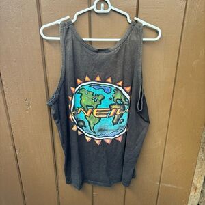 Vintage ONeil 1993 Tank Top Shirt Made In USA Men’s XL Black Earth Sun